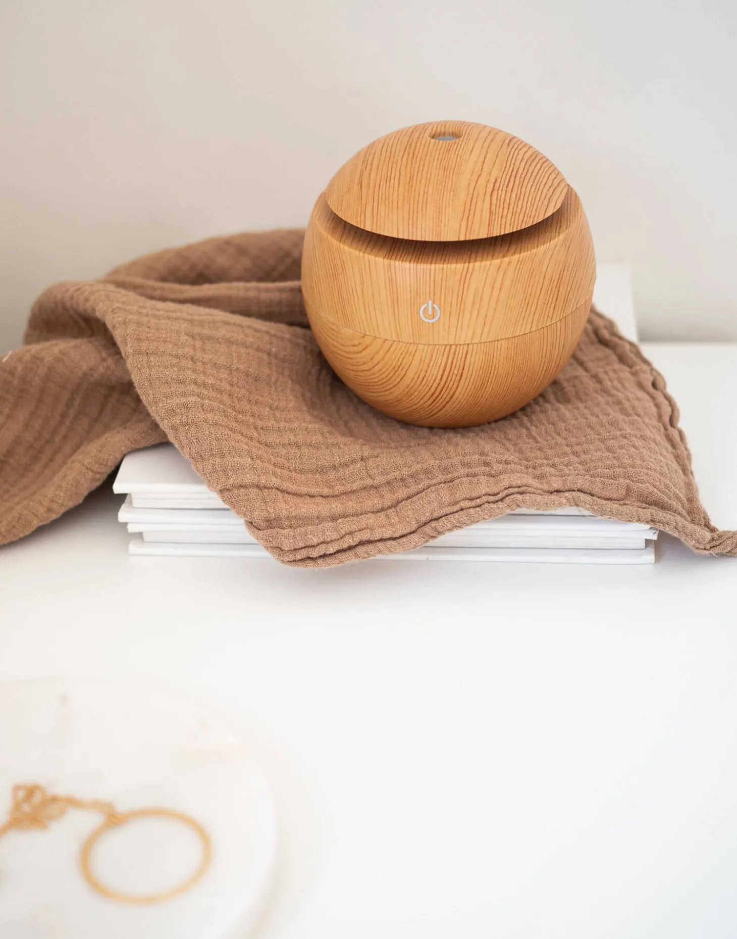 Humidificador Bola Madera 130 Ml