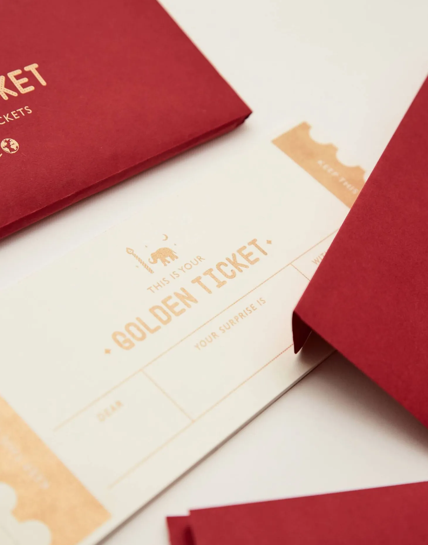 Set 10 Tickets Regalo Con Sobres
